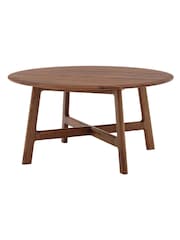 Gallery Home Dark Wood Verona Walnut Round Coffee Table - Image 6 of 7