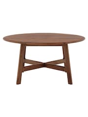 Gallery Home Dark Wood Verona Walnut Round Coffee Table - Image 7 of 7