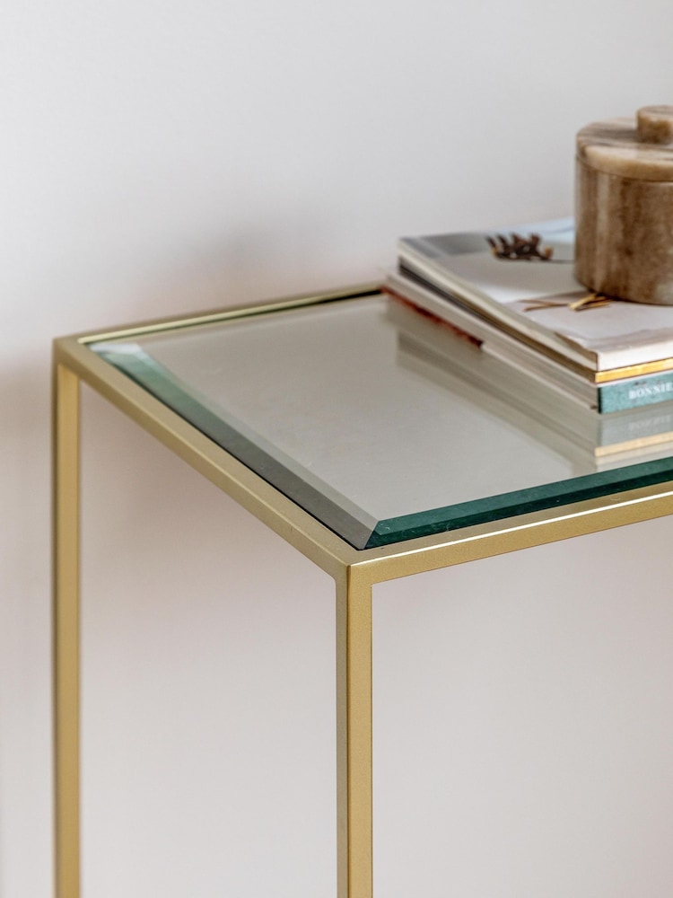 Gallery Home Champagne Mendel Console Table - Image 2 of 8