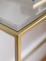 Gallery Home Champagne Mendel Console Table - Image 3 of 8