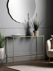 Gallery Home Champagne Mendel Console Table - Image 4 of 8