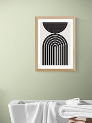 East End Prints Oak Abstract Rainbow Circle Wall Art Print by Crayon Studio - Image 1 of 3
