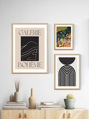 East End Prints Oak Abstract Rainbow Circle Wall Art Print by Crayon Studio - Image 3 of 3