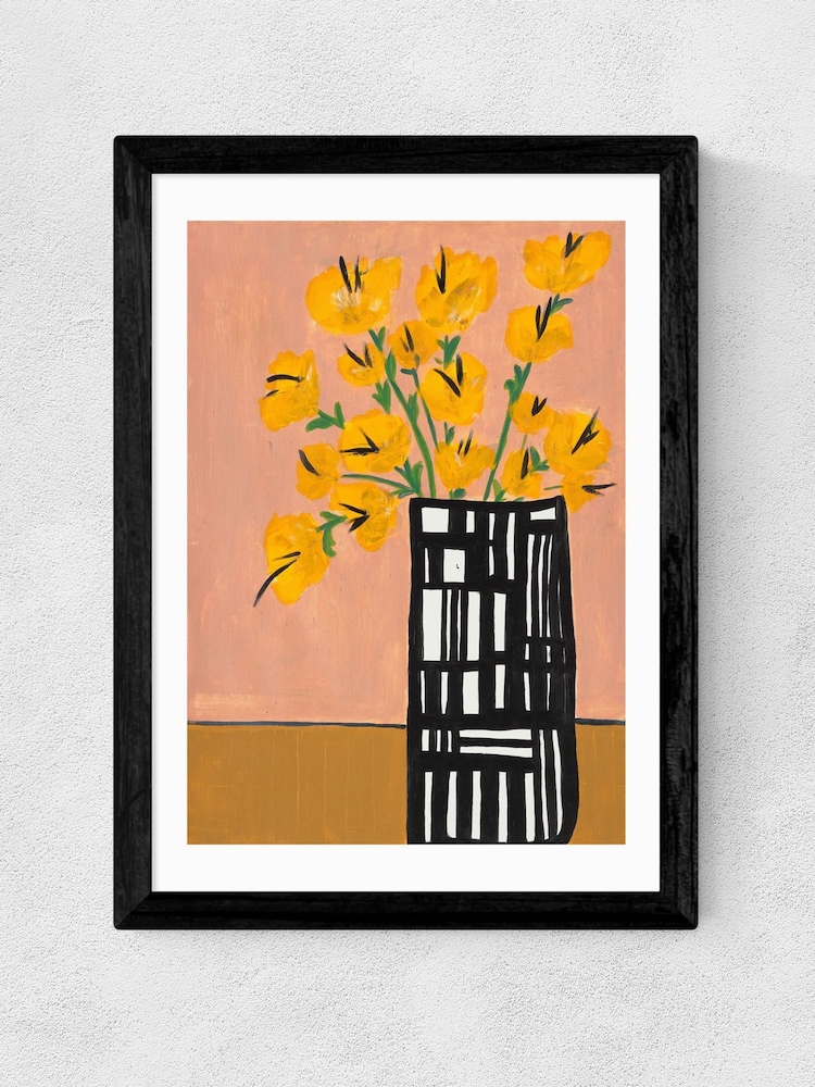 East End Prints Black Black and White Vase Wall Art Print by Lucy Muss - Image 2 of 3 East End Prints Black Black and White Vase Wall Art Print by Lucy Muss - Image 2 of 3