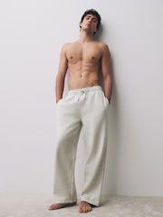 Grey Marl Brushback Heavyweight Open Joggers - Image 2 of 9