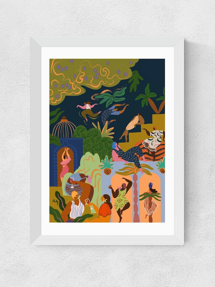 East End Prints White Fiesta Wall Art Print by Arty Guava - Image 2 of 3