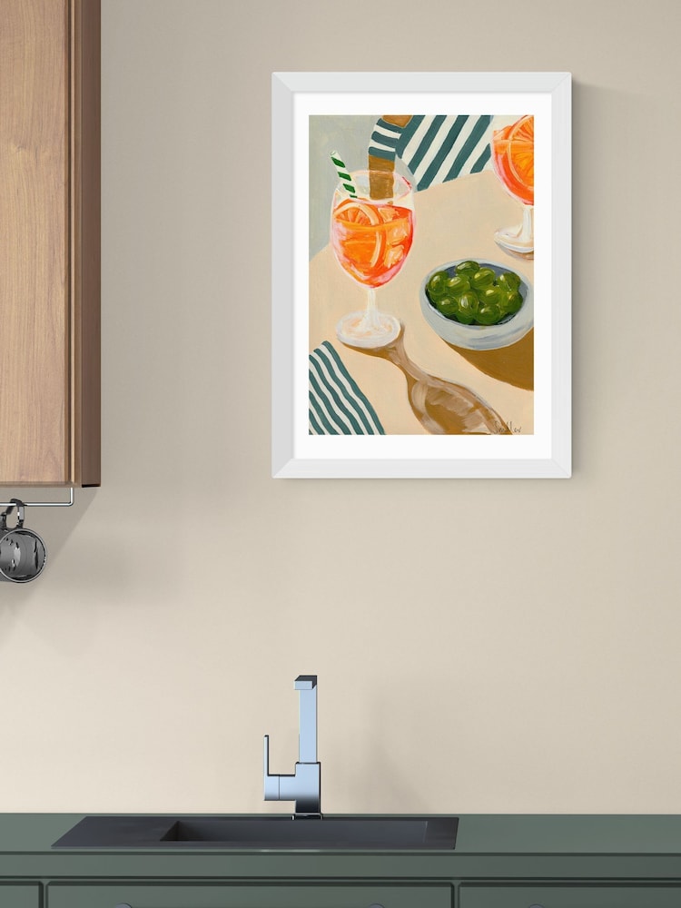East End Prints White Aperitif Wall Art Print by Susie Miller - Image 1 of 3