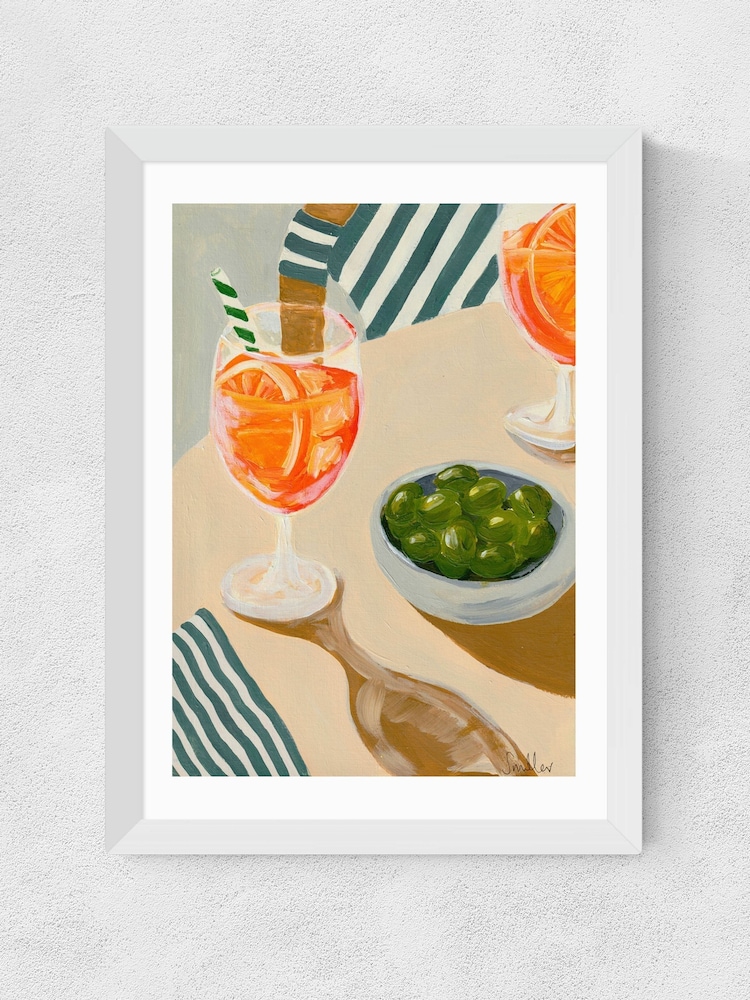 East End Prints White Aperitif Wall Art Print by Susie Miller - Image 2 of 3