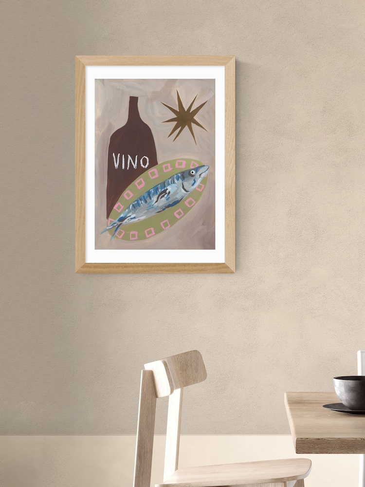 East End Prints Oak Fish Supper Wall Art Print by Jazmine Joye - Image 1 of 3 East End Prints Oak Fish Supper Wall Art Print by Jazmine Joye - Image 1 of 3