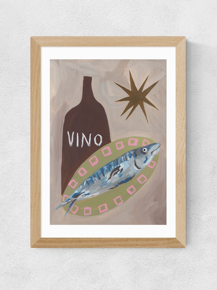 East End Prints Oak Fish Supper Wall Art Print by Jazmine Joye - Image 2 of 3 East End Prints Oak Fish Supper Wall Art Print by Jazmine Joye - Image 2 of 3