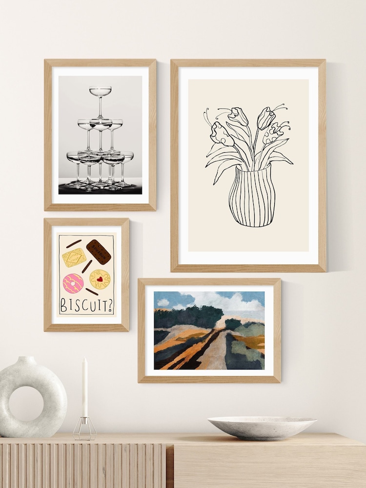 East End Prints Oak Champagne Monochrome II Wall Art Print by 1x Gallery - Image 3 of 3