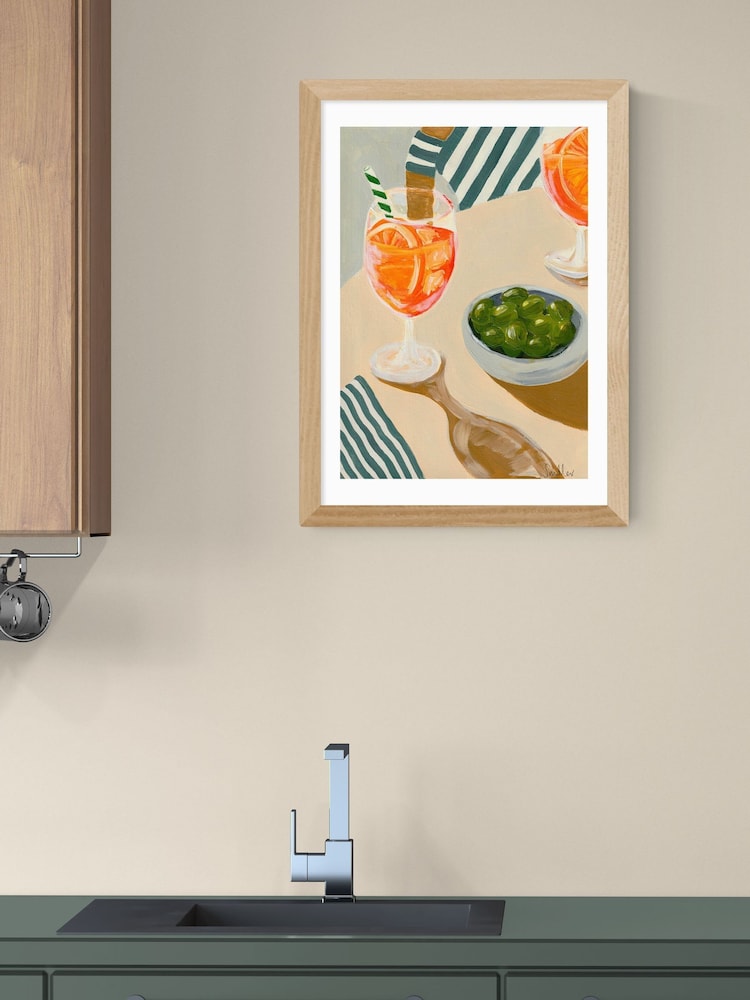 East End Prints Oak Aperitif Wall Art Print by Susie Miller - Image 1 of 3 East End Prints Oak Aperitif Wall Art Print by Susie Miller - Image 1 of 3