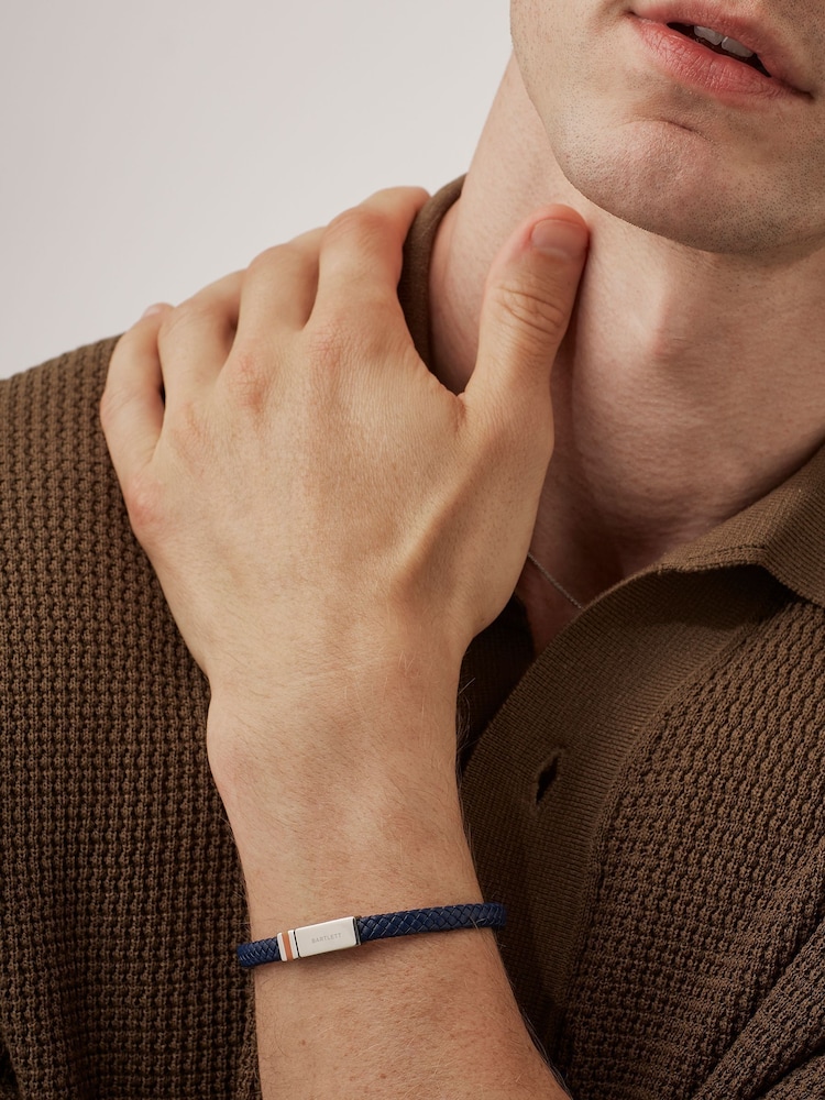 Bartlett Blue Flat Wrap Bracelet With Enamel Detail - Image 2 of 3