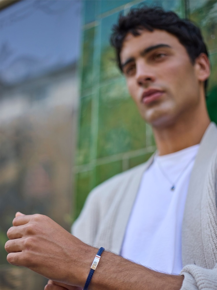 Bartlett Blue Flat Wrap Bracelet With Enamel Detail - Image 3 of 3