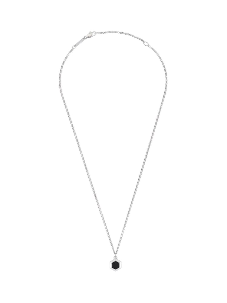 Bartlett Waterproof Onyx Hexagon Curb Chain Black Necklace - Image 2 of 3