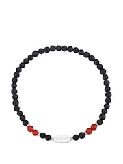 Bartlett Waterproof Onyx Black Bracelet With Red Agate Accent - Image 1 of 3