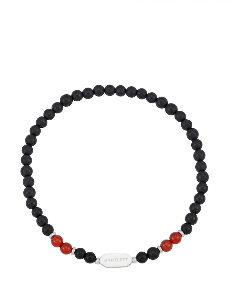 Bartlett Waterproof Onyx Black Bracelet With Red Agate Accent - Image 1 of 3