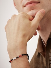 Bartlett Waterproof Onyx Black Bracelet With Red Agate Accent - Image 2 of 3