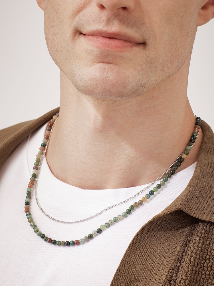 Bartlett Green Waterproof Mixed Bloodstone Double Necklace - Image 3 of 3 Bartlett Green Waterproof Mixed Bloodstone Double Necklace - Image 3 of 3