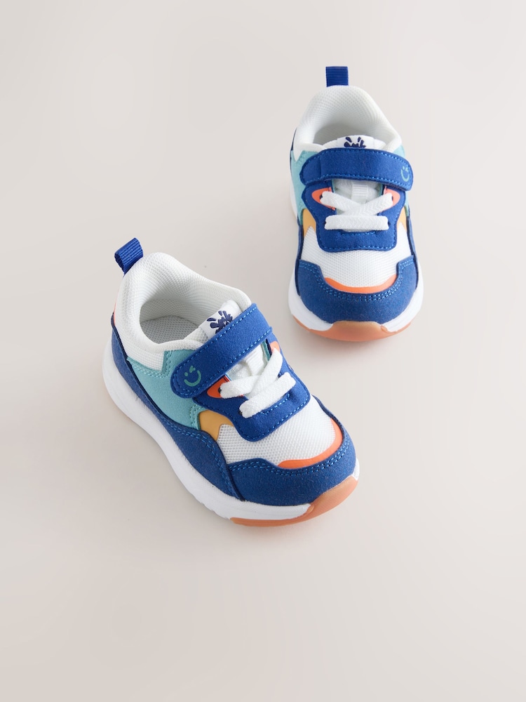 블루 컬러블록 - 터치 잠금 퍼스트 워커 트레이너 - 5의 이미지 1