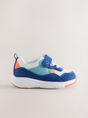 블루 컬러블록 - 터치 잠금 퍼스트 워커 트레이너 - 5의 이미지 2