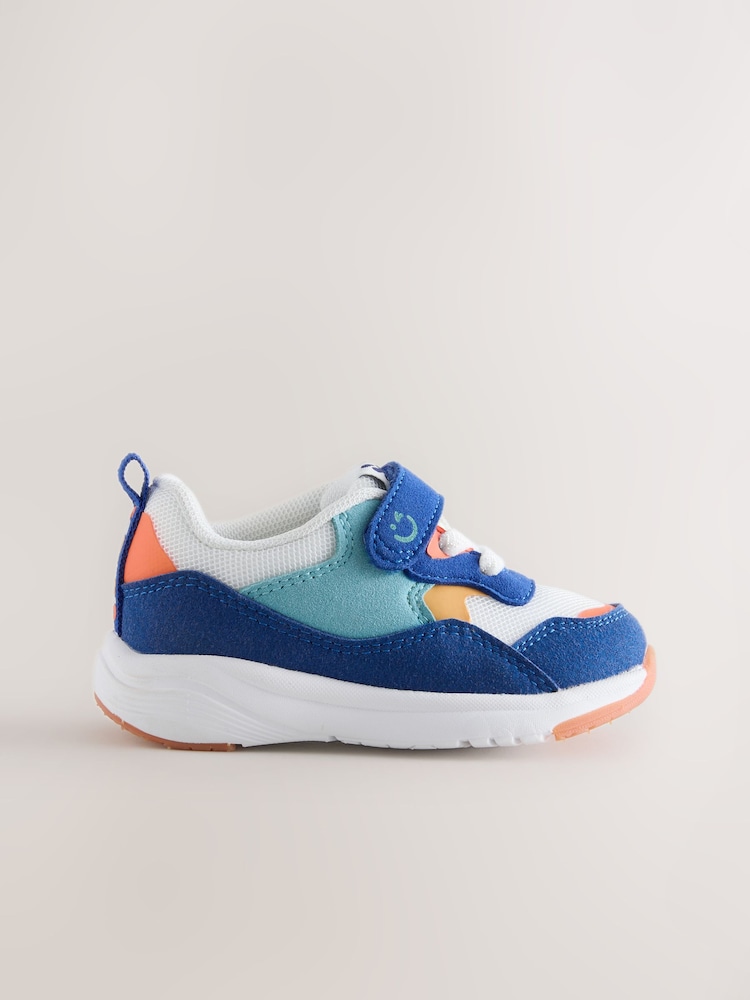 블루 컬러블록 - 터치 잠금 퍼스트 워커 트레이너 - 5의 이미지 2