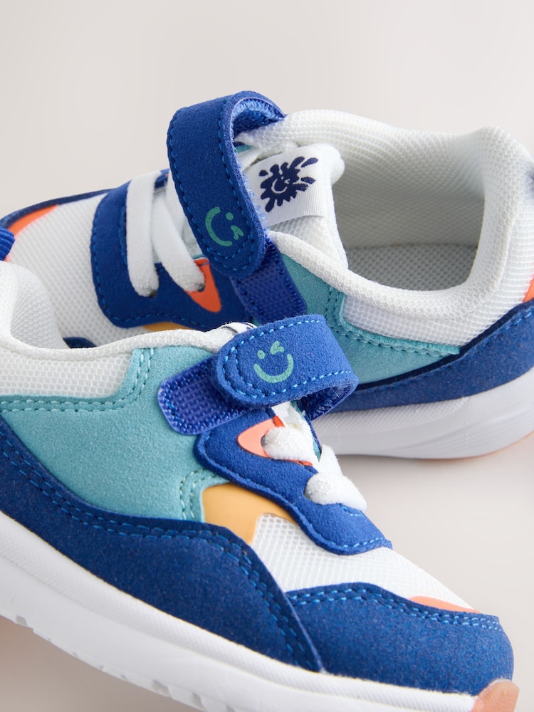 블루 컬러블록 - 터치 잠금 퍼스트 워커 트레이너 - 5의 이미지 5