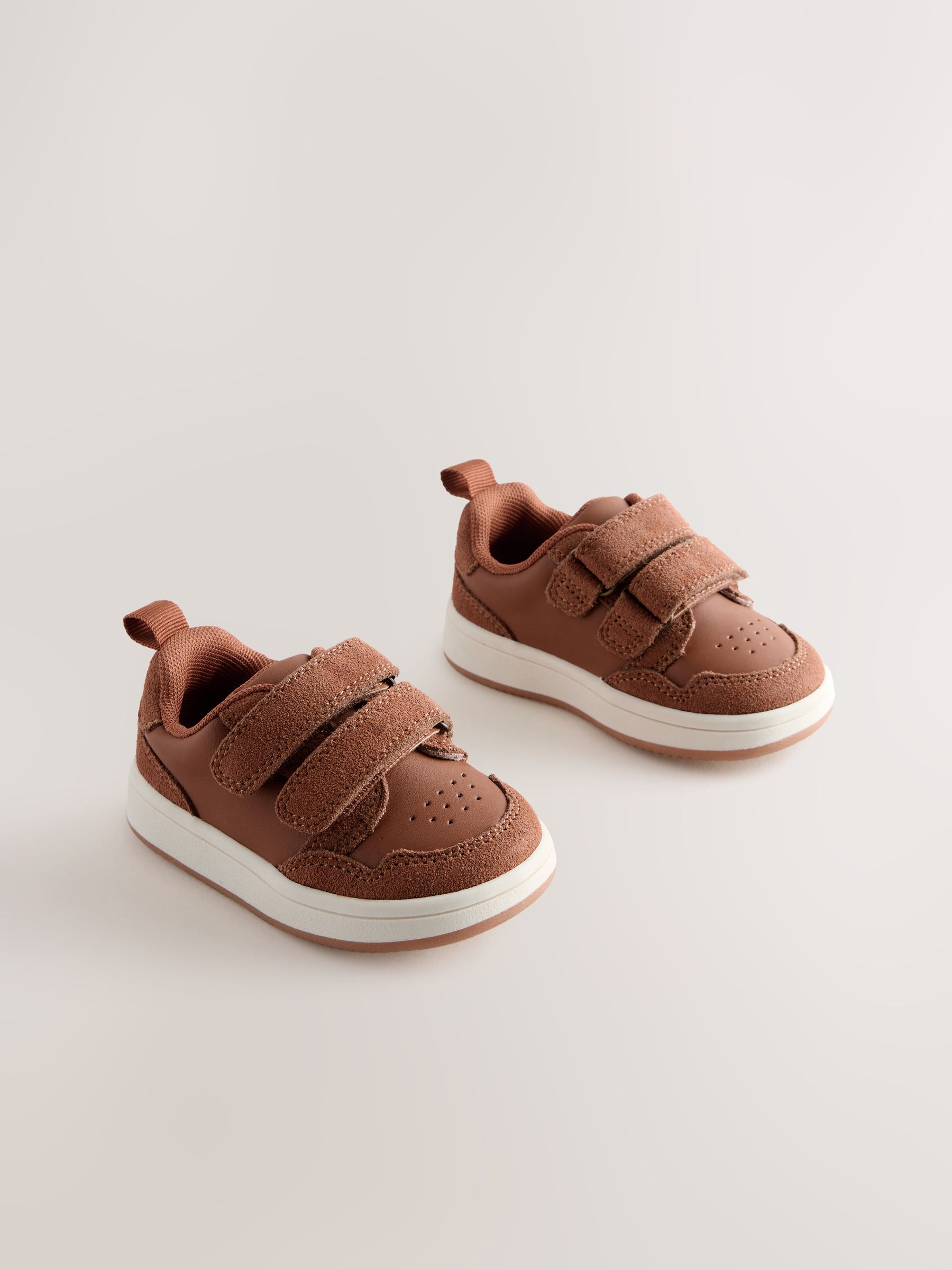 Buy Tan Brown Wide Fit (G) Touch Fastening Leather First Walker
