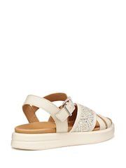 Geox White X And 2S Platform Sandals - Image 3 of 5