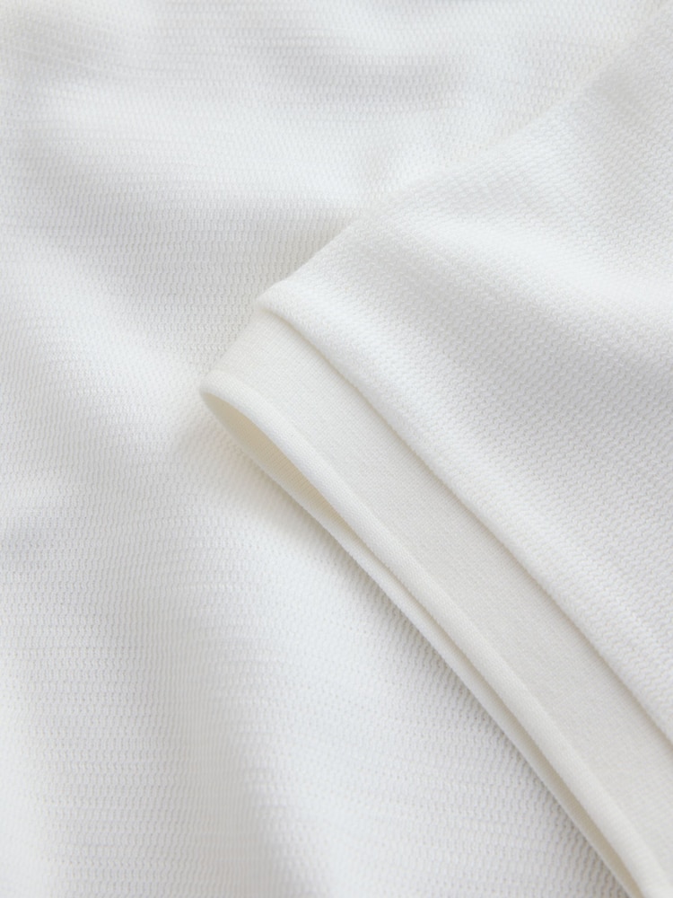 White Slub Regular Fit Textured Smart Polo Shirt - Image 3 of 3