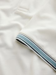 Ecru White Short Sleeve Tipped Polo Shirt - Image 12 of 12