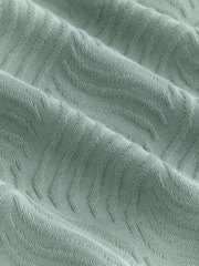 Sage Green Button Neck N. Premium Smart Jaquard Polo Shirt - Image 7 of 7