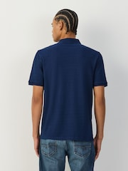 Blue Indigo Embroidered Regular Fit Short Sleeve Pique Polo Shirt - Image 2 of 7