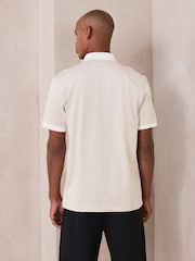 Gold Geo - N. Premium Pattern Quarter Zip менен тигилген поло футболка - 3ичинен 2 сүрөт