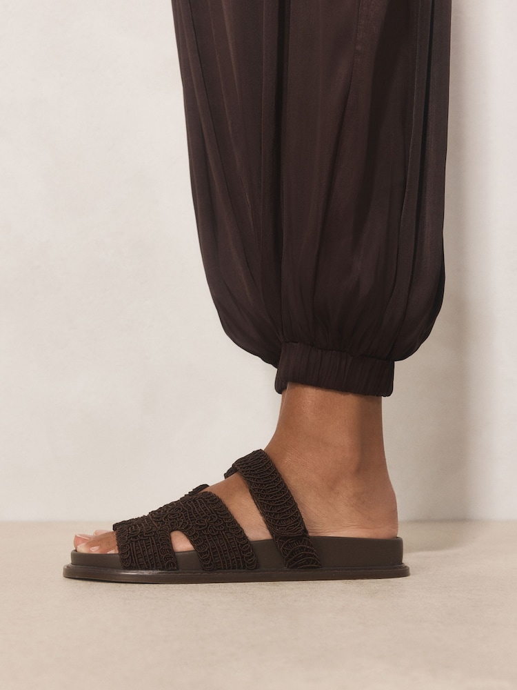Chocolate Brown Forever Comfort® Woven Footbed Sandals - Image 2 of 4 Chocolate Brown Forever Comfort® Woven Footbed Sandals - Image 2 of 4