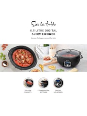 Sur La Table Black Core 6.5 Litre Digital Slow Cooker - Image 2 of 8