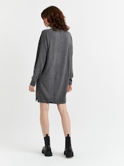 Chinti & Parker Grey Wool Cashmere Mini Rollneck Dress - Image 3 of 4