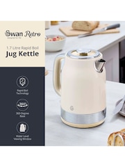 Swan Cream Retro 1.7L Jug Kettle - Image 2 of 8