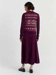 Chinti & Parker Purple Wool Cashmere Hearts and Diamonds Tank - Image 3 of 4