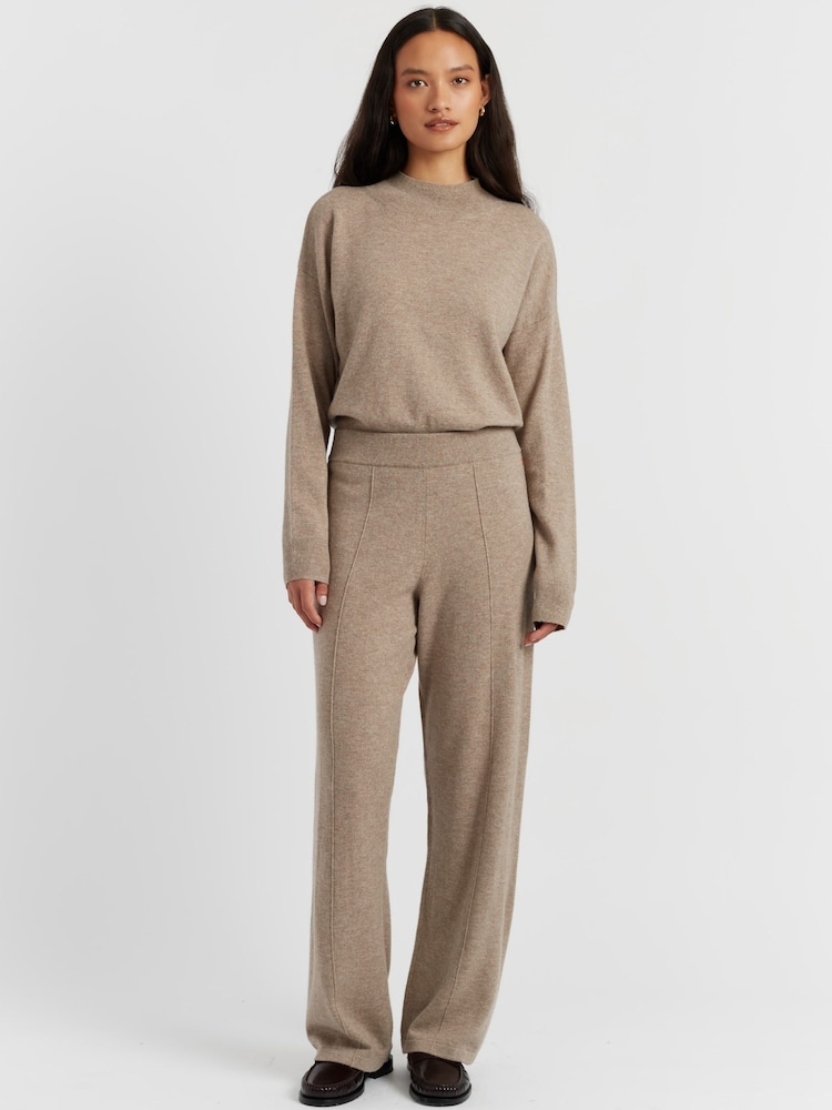 Chinti & Parker Wool Cashmere Wide Leg Track Joggers - Image 1 of 4