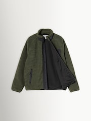 Carhartt WIP Green Prentis Fleece Liner Zip Sweatshirt - Image 3 of 3