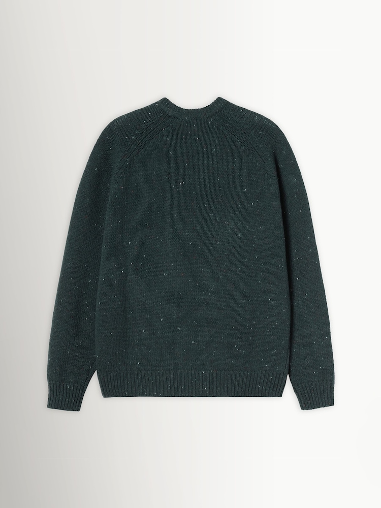 Carhartt WIP Green Anglistic Jumper - Image 2 of 2 Carhartt WIP Green Anglistic Jumper - Image 2 of 2