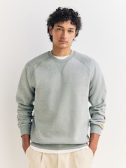 Carhartt WIP Grey Chase Sweatshirt - Image 1 of 5