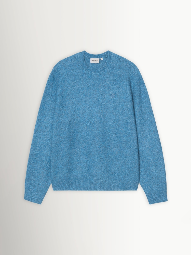 Carhartt WIP Blue Curtis Sweatshirt - Image 1 of 2 Carhartt WIP Blue Curtis Sweatshirt - Image 1 of 2