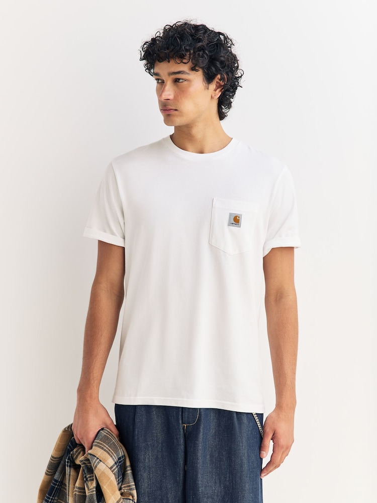 Carhartt WIP White Pocket T-Shirt - Image 1 of 7