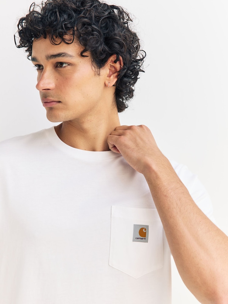 Carhartt WIP White Pocket T-Shirt - Image 7 of 7