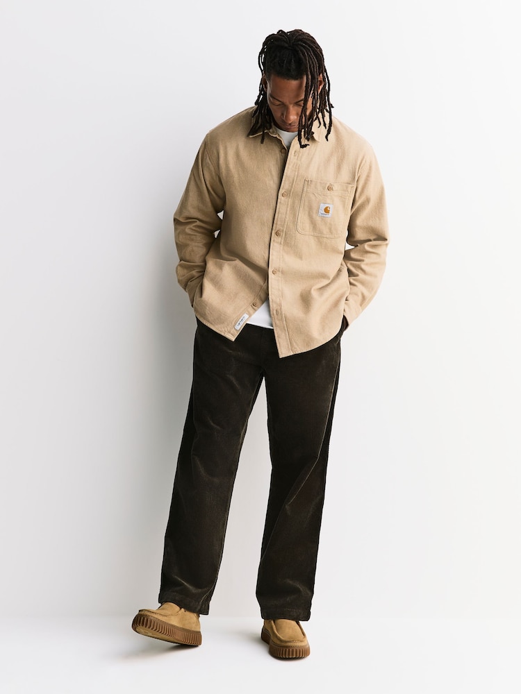 Carhartt WIP Brown Floyde Drawstring Corduroy Trousers - Image 2 of 8