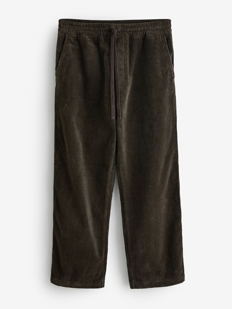 Carhartt WIP Brown Floyde Drawstring Corduroy Trousers - Image 8 of 8