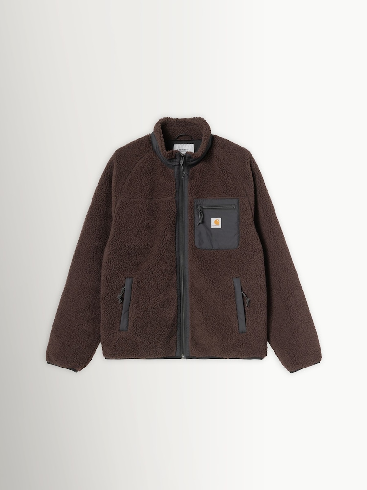 Carhartt WIP Brown Prentis Fleece Liner Zip Sweatshirt - Image 1 of 3 Carhartt WIP Brown Prentis Fleece Liner Zip Sweatshirt - Image 1 of 3