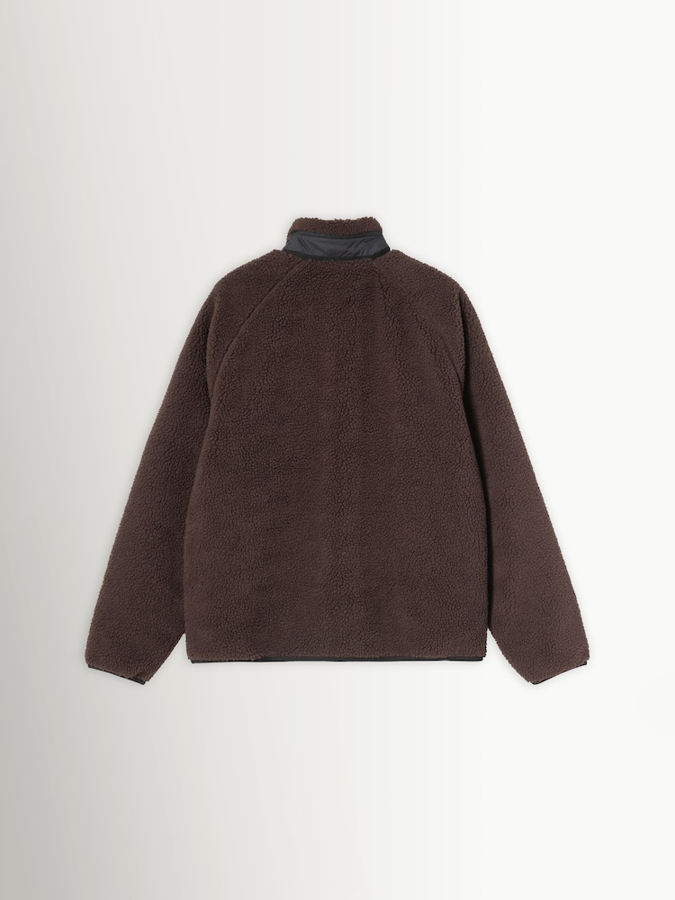 Carhartt WIP Brown Prentis Fleece Liner Zip Sweatshirt - Image 2 of 3 Carhartt WIP Brown Prentis Fleece Liner Zip Sweatshirt - Image 2 of 3